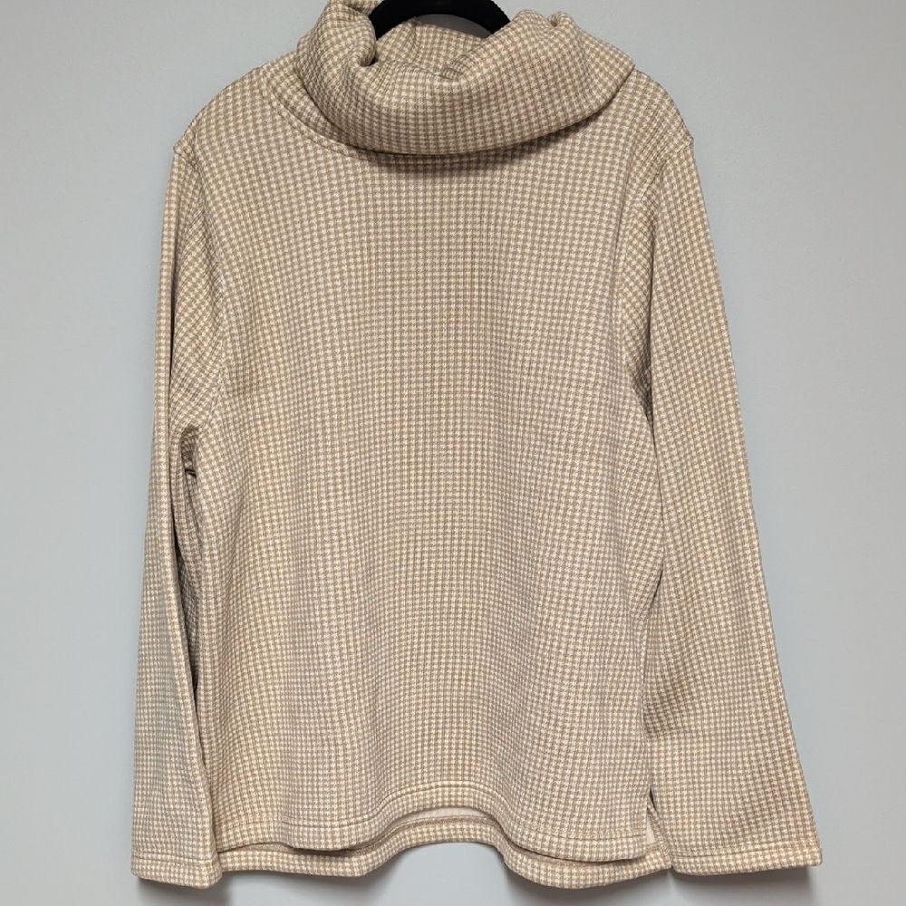 Elegant Beige Cowl Neck Sweater